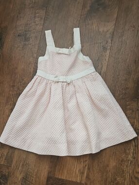 Kate Spade Girls' Pink Textured Bow Dress 3Y